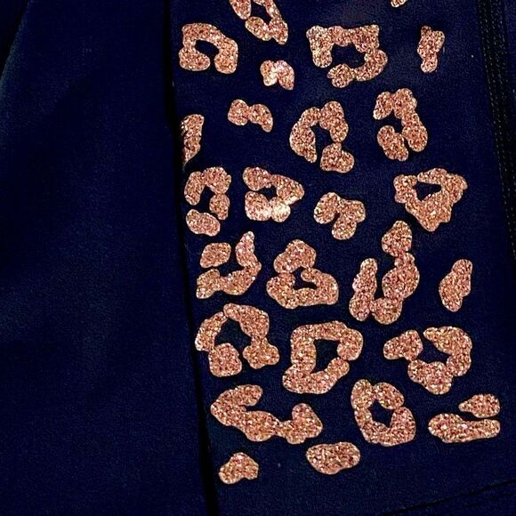 BEACH RIOT Leggings Leopard NEW High Waist REVOLVE Metallic Black Size S - Picture 14 of 16